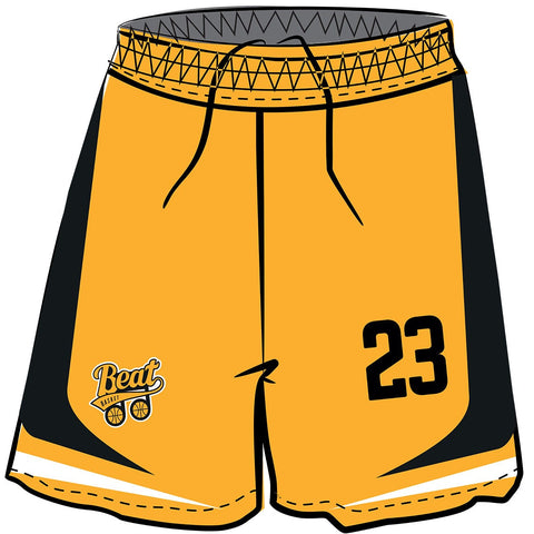 BEAT BASKETBALL SHORTS, yellow